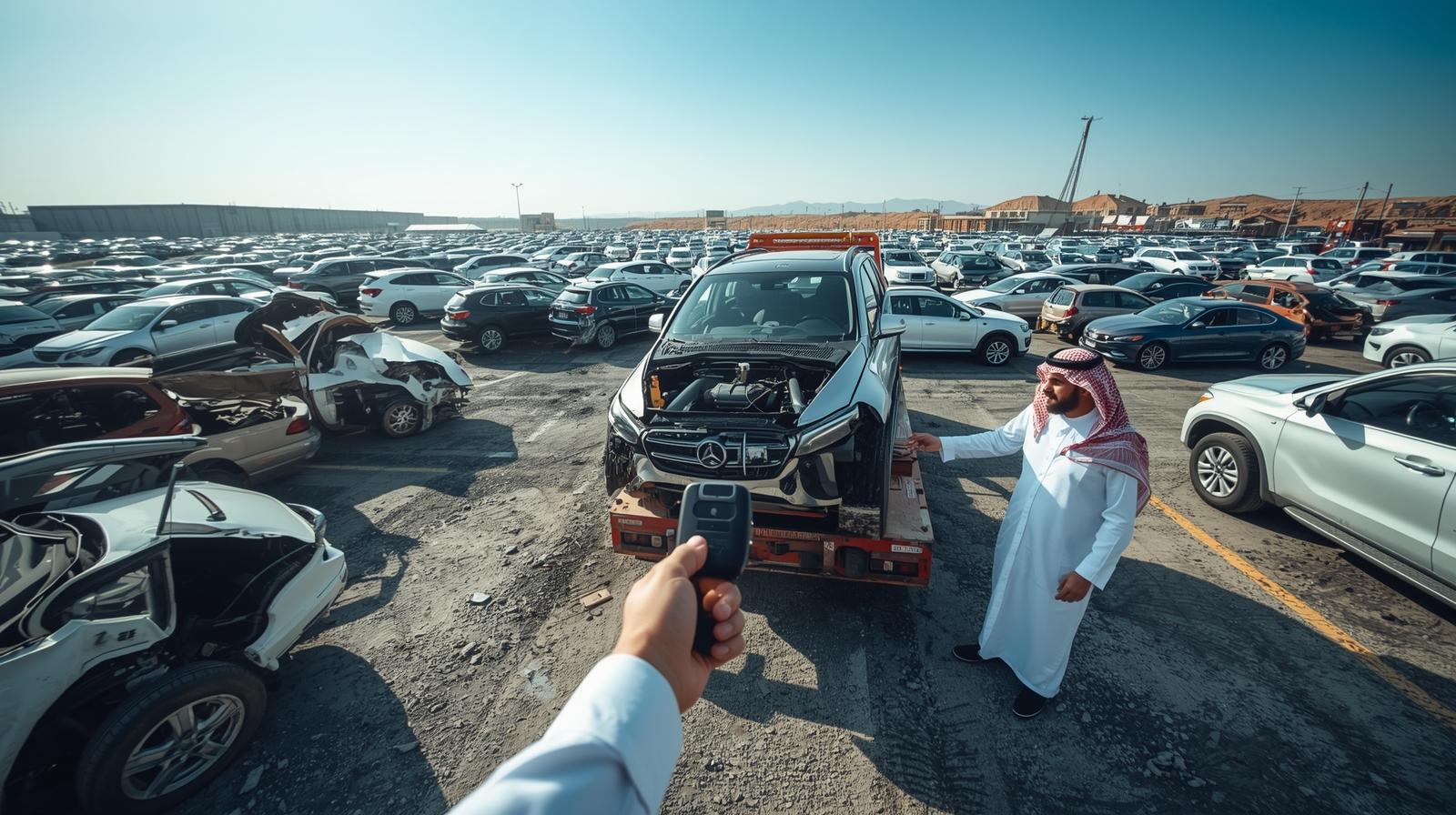 شراء سيارات سكراب - ساحة تشليح كبيرة مع سيارات متعددة